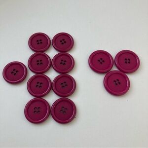 Multiple Vibrant Buttons Fiber Arts Craft Sew Projects Pink Red Purple Colorful